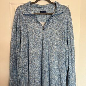 Jack Nicklaus Blue Mens Quarter Zip